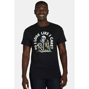 DOM Men’s Do I Look Like I Care Skeleton Graphic Tee Size 3XL